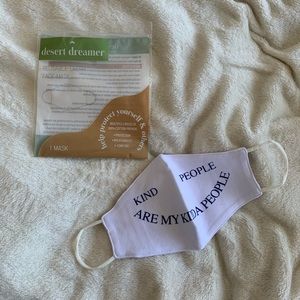 Urban Outfitters White & Blue Face Mask